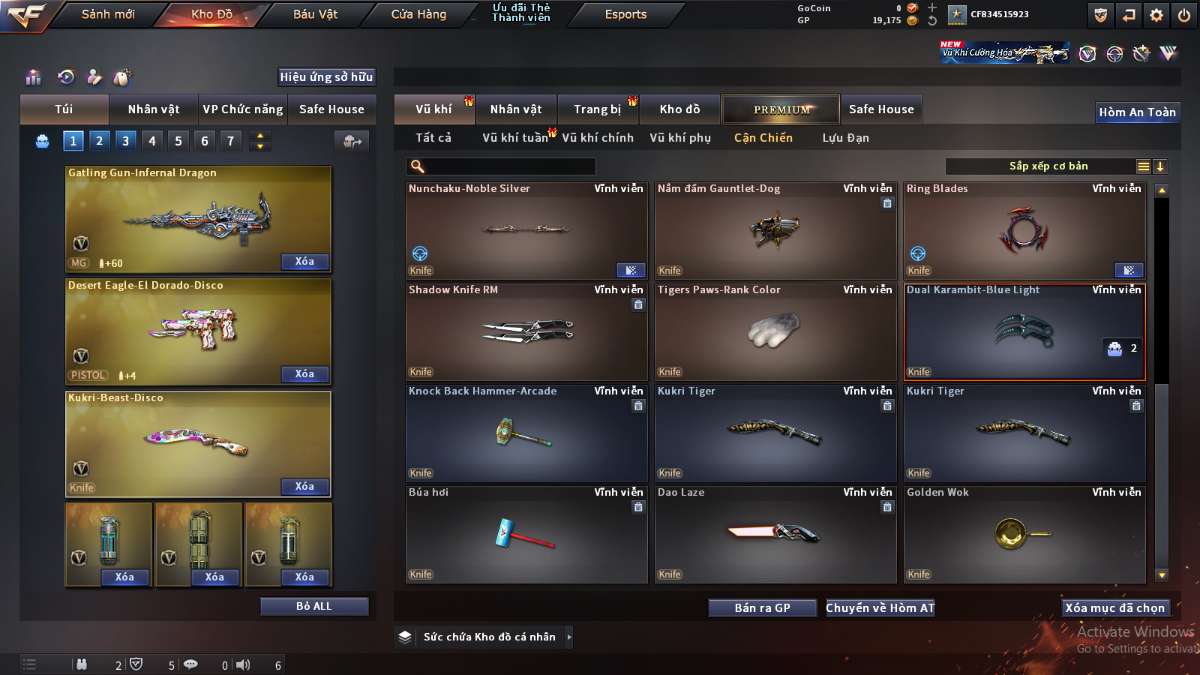 shop acc cf uy tin gia re